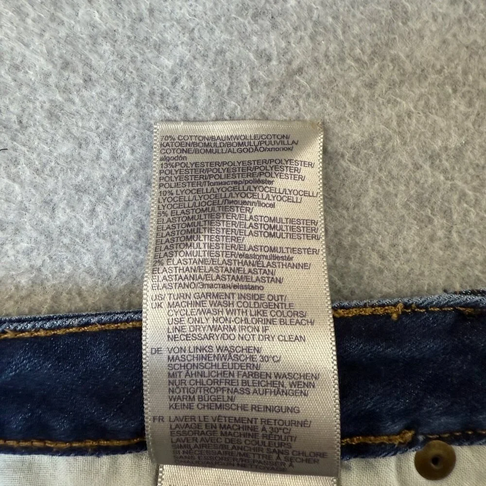 NYDJ Not Your Daughters Jeans Ami‎ Skinny Dark Wash Floral Leg Denim Lift Size 2
